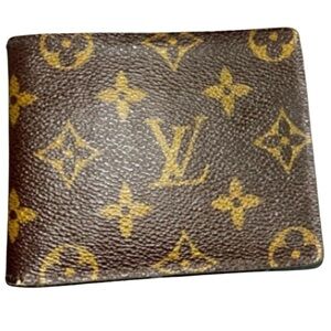Louis Vuitton Brown Canvas Monogram LV Men's Bifold Wallet